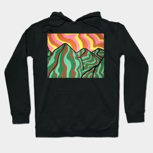 Groovy Mountains Painting Hoodie